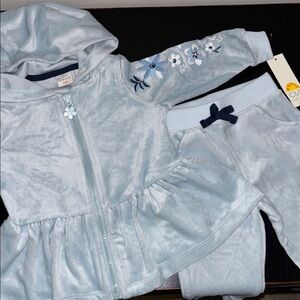 NWT C&C California Light Blue Kids Zip Up Hoodie & Matching Sweatpants